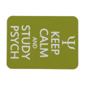 Houd kalm en onderzoek Psych aangepaste magneet (Horizontaal)