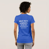 Houd kalm en ontvang aangepaste chiropractische T- T-shirt (Achterkant volledig)