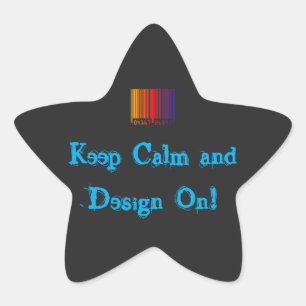 Houd kalm en ontwerp op CustomizableSticker Ster Sticker