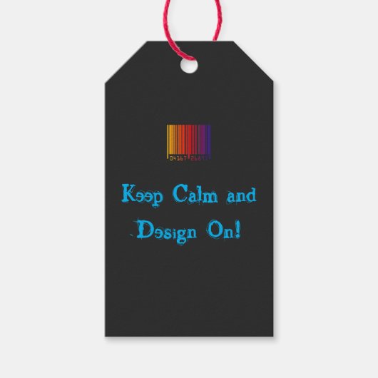 Houd kalm en ontwerp op  geschenk Label Cadeaulabel (Voorkant)