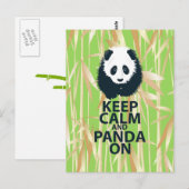 Houd kalm en pandemie op originele afdruk van ontw briefkaart (Voorkant / Achterkant)