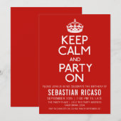 Houd kalm en partij aan kaart (Voorkant / Achterkant)