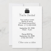 Houd kalm en Partij bij de Sjabloon Invitaties Kaart (Achterkant)