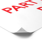 Houd kalm en Partij met een Butcher Poster (Hoek)