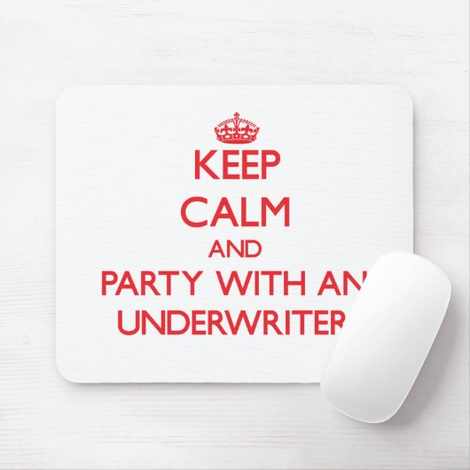Houd kalm en Partij met een Onderschrijver Muismat (Met muis)
