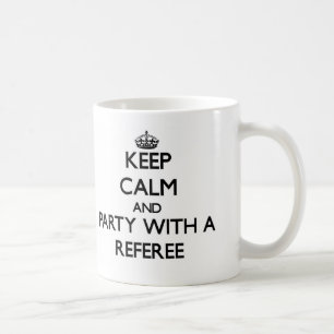 Houd kalm en Partij met een Verwijzing Koffiemok