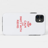 Houd kalm en Partij met Reeves Case-Mate iPhone Case (Achterkant (horizontaal))