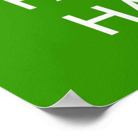 Houd kalm en partijhard poster |  (Hoek)