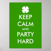 Houd kalm en partijhard poster |  (Voorkant)