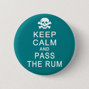 Houd kalm en pas de knoop van de Rum over Ronde Button 5,7 Cm