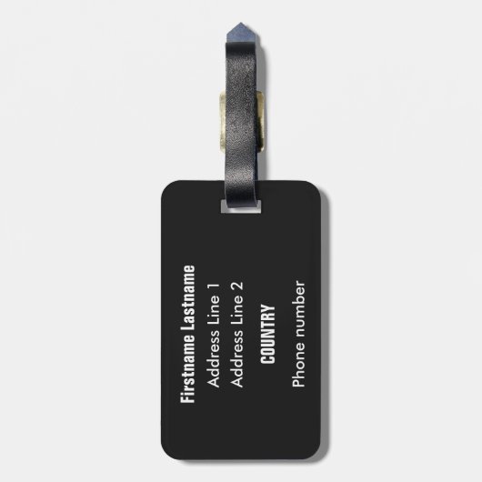 Houd kalm en pas het aangepaste bagagelabel van de (Achterkant verticaal)