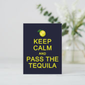Houd kalm en pas het briefkaart Tequila over, pas  (Staand voorkant)