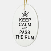 Houd kalm en pas het ornament van het Rum over, pa (Links)