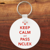 Houd kalm en pas NCLEX-Button door Sleutelhanger (Voorkant)