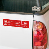 Houd kalm en pedaal aan bumpersticker (Op Truck)