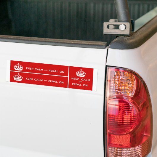 Houd kalm en pedaal aan bumpersticker (Op Truck)