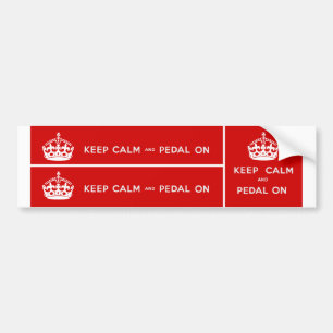 Houd kalm en pedaal aan bumpersticker