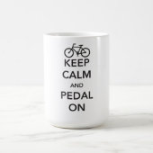 Houd kalm en pedaal aan koffiemok (Center)