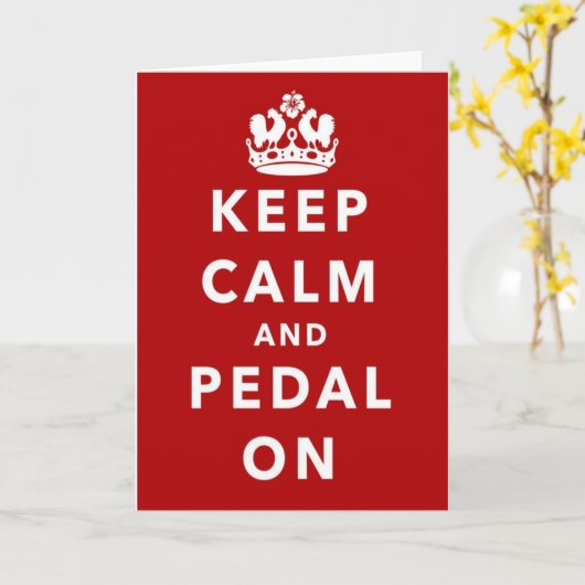 Houd Kalm en Pedaal Kaart (Gele Bloem)