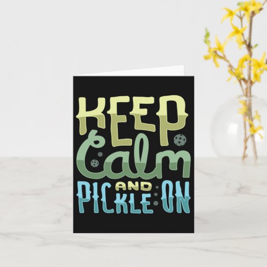 Houd kalm en pik aan kaart (Gele Bloem)