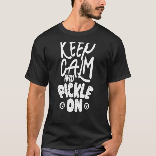 Houd kalm en pik aan t-shirt (Voorkant)
