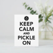 Houd kalm en pikken op Pickleball Briefkaart (Staand voorkant)