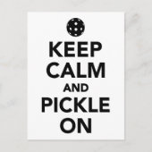 Houd kalm en pikken op Pickleball Briefkaart (Voorkant)