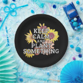 Houd Kalm en Plant Iets - Tuinman Papieren Bordje (Feest)