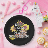 Houd Kalm en Plant Iets - Tuinman Papieren Bordje (Feest)