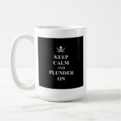 Houd kalm en plunderen koffiemok (Links)