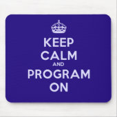 Houd kalm en programma op Mousepad Muismat (Voorkant)