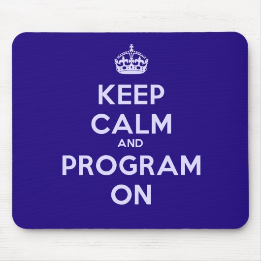 Houd kalm en programma op Mousepad Muismat (Voorkant)