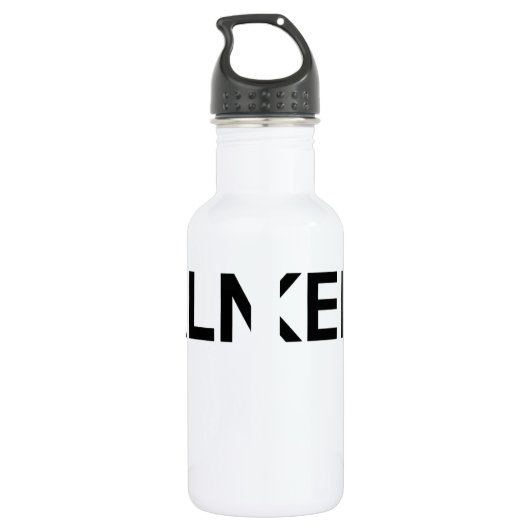 Houd kalm en Rack aan Waterfles (Achterkant)