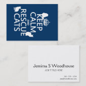 Houd kalm en Reddingskatten (in om het even welke  Visitekaartje (Voorkant / Achterkant)