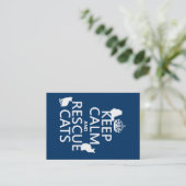 Houd kalm en Reddingskatten (in om het even welke  Visitekaartje (Staand voorkant)