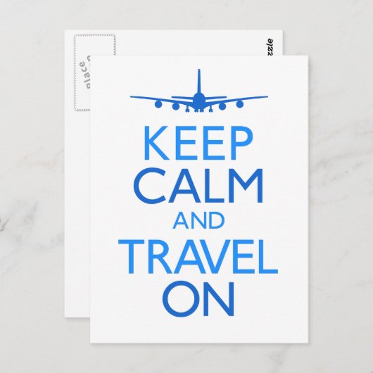Houd Kalm en Reis Briefkaart (Voorkant / Achterkant)