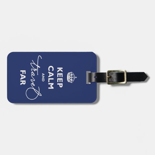 Houd kalm en reis ver weg handschrift Manuscript m Bagagelabel (Voorkant horizontaal)