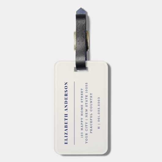 Houd kalm en reis ver weg handschrift Manuscript m Bagagelabel (Achterkant verticaal)