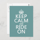 Houd kalm en rij aan, aanpasbaar briefkaart (Voorkant / Achterkant)