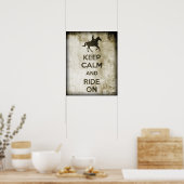 Houd kalm en rij aan poster (Keuken)