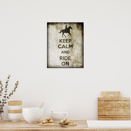 Houd kalm en rij aan poster (Keuken)