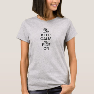 Houd kalm en rij aan t-shirt