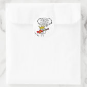 Houd kalm en rock ronde sticker (Tas)