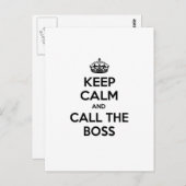 Houd kalm en roep de baas briefkaart (Voorkant / Achterkant)