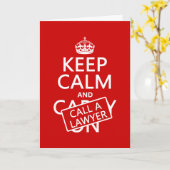 Houd Kalm en roep een Advocaat (in om het even Kaart (Gele Bloem)