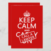 Houd Kalm en roep een advocaat (in om het even wel Kaart (Voorkant / Achterkant)