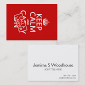 Houd Kalm en roep een advocaat (in om het even wel Visitekaartje (Voorkant / Achterkant)