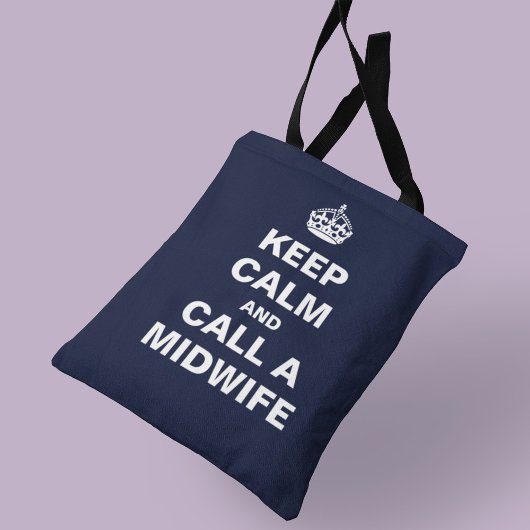 Houd Kalm en roep een Canvas tas van de Verloskund