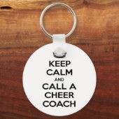 Houd Kalm en roep een Kop Coach Sleutelhanger (Voorkant)