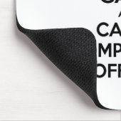 Houd Kalm en roep een Mededingingsbeambte Muismat (Hoek)